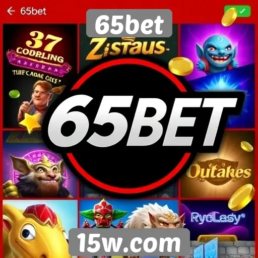 Variedade de jogos disponíveis na 65bet